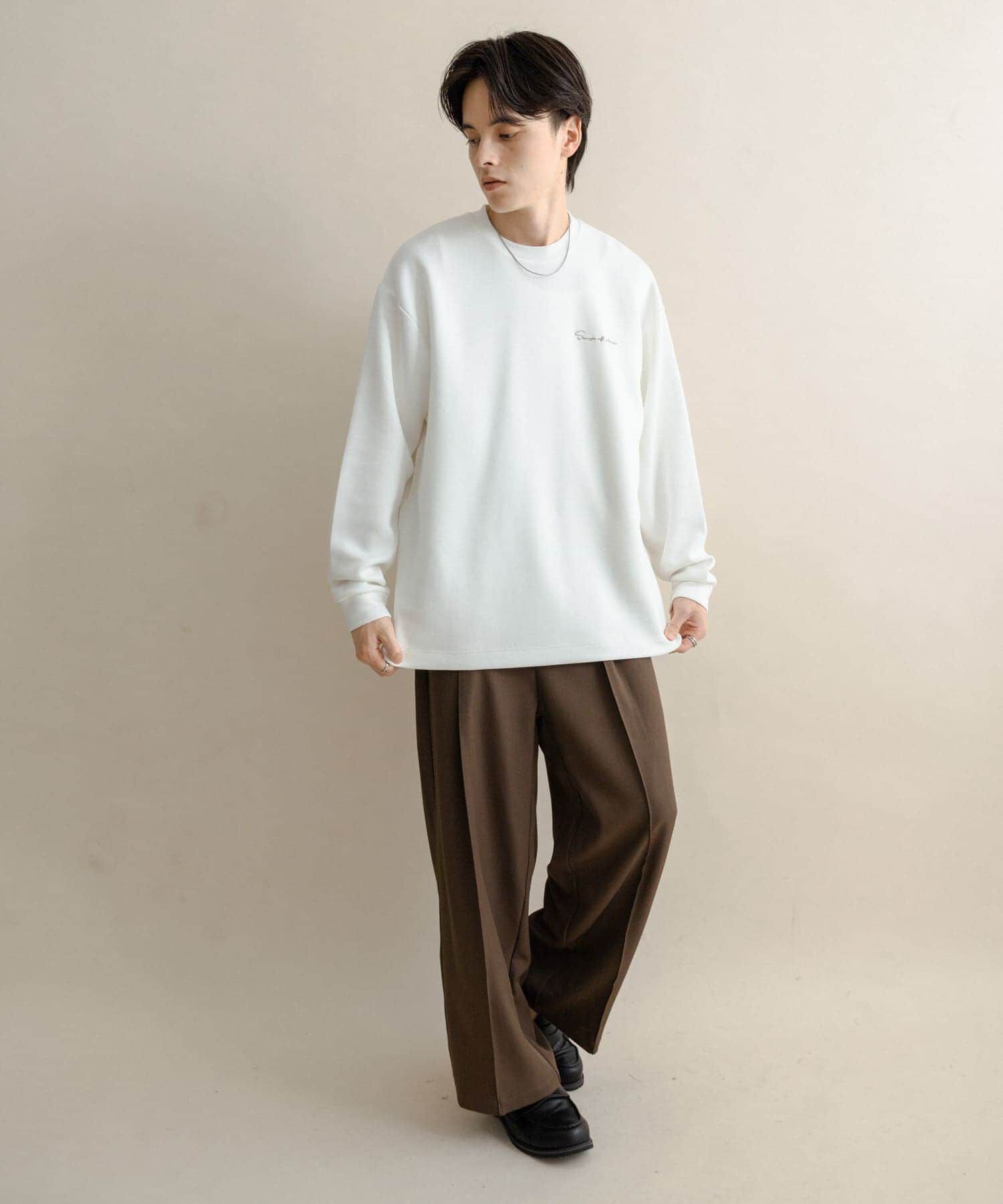 SENSE OF PLACE by URBAN RESEARCH「『一部WEB限定カラー』シシュウダンボールポンチロングTシャツ」|Tシャツ・カットソー|