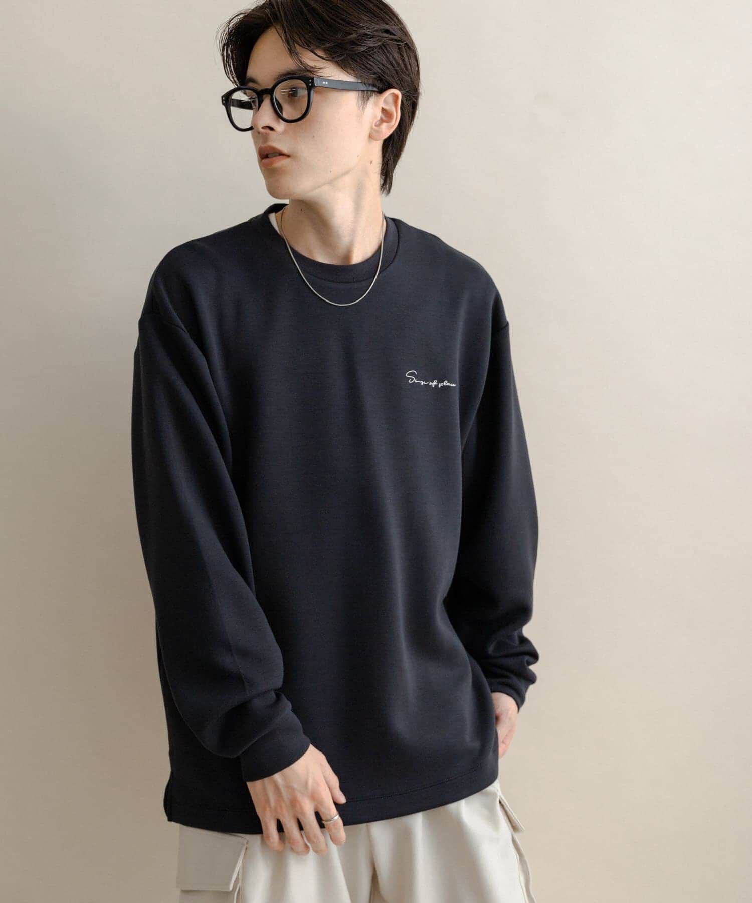 SENSE OF PLACE by URBAN RESEARCH「『一部WEB限定カラー』シシュウダンボールポンチロングTシャツ」|Tシャツ・カットソー|