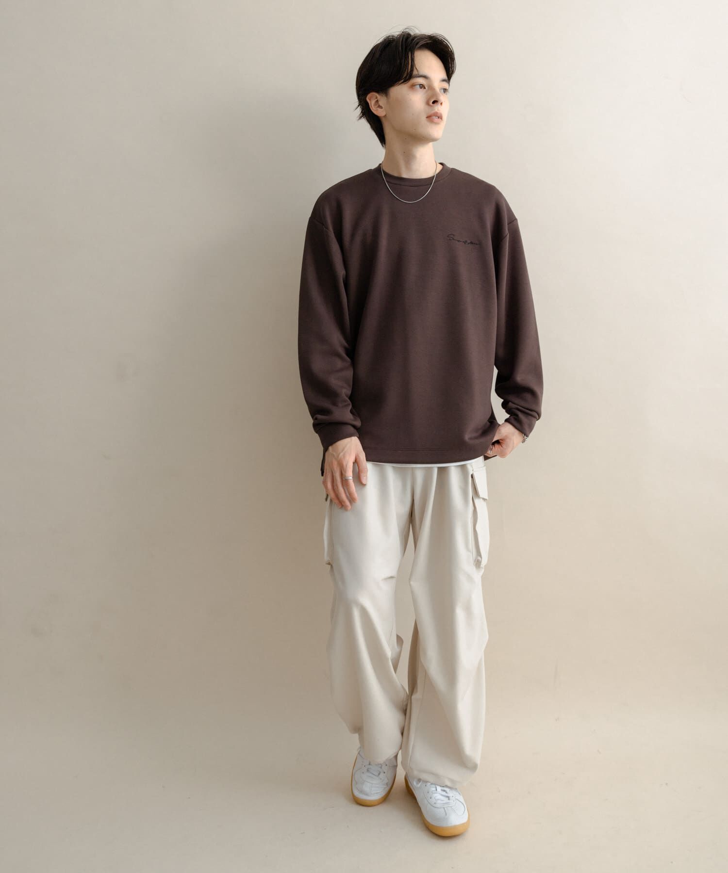 SENSE OF PLACE by URBAN RESEARCH「『一部WEB限定カラー』シシュウダンボールポンチロングTシャツ」|Tシャツ・カットソー|