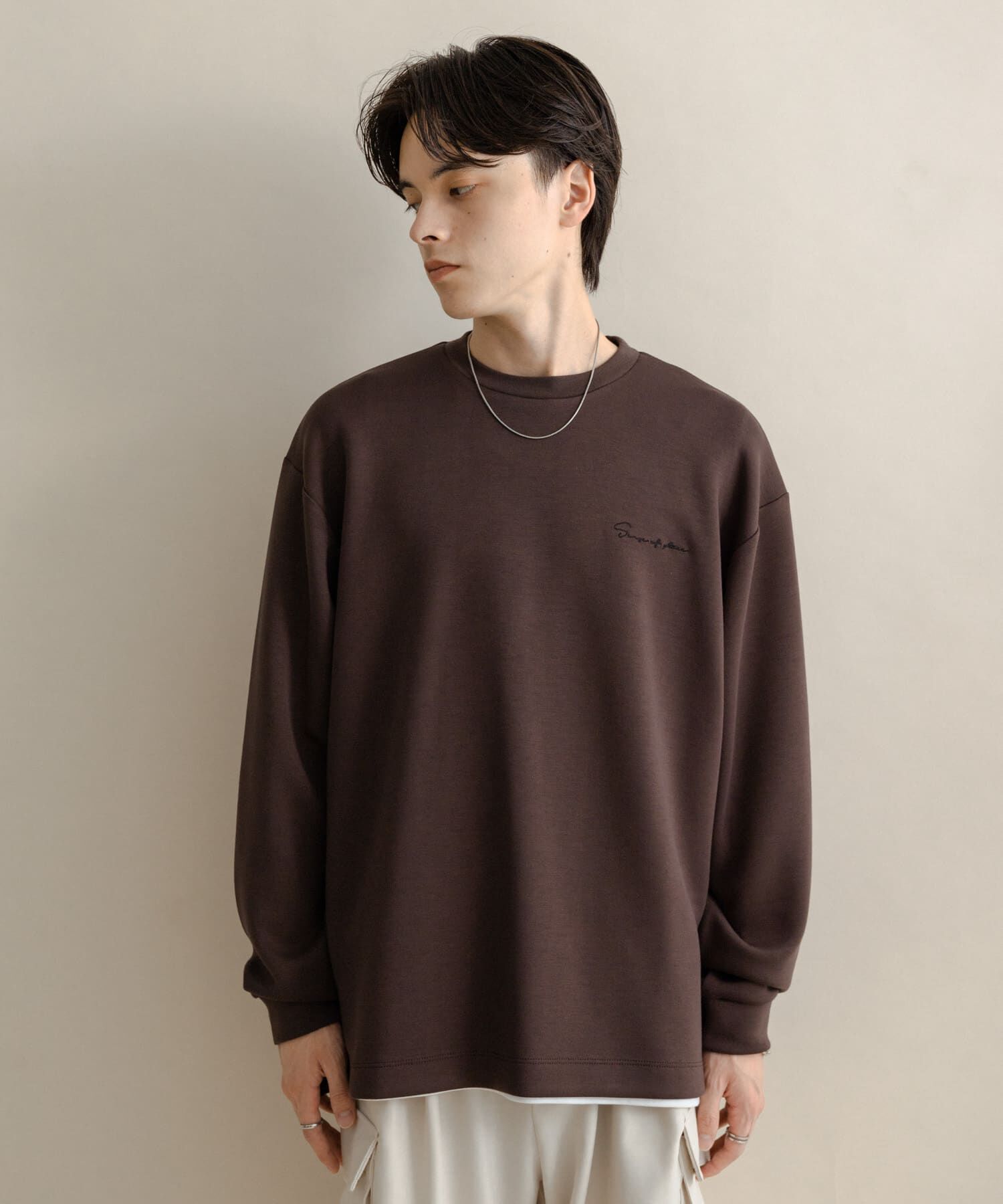 SENSE OF PLACE by URBAN RESEARCH「『一部WEB限定カラー』シシュウダンボールポンチロングTシャツ」|Tシャツ・カットソー|