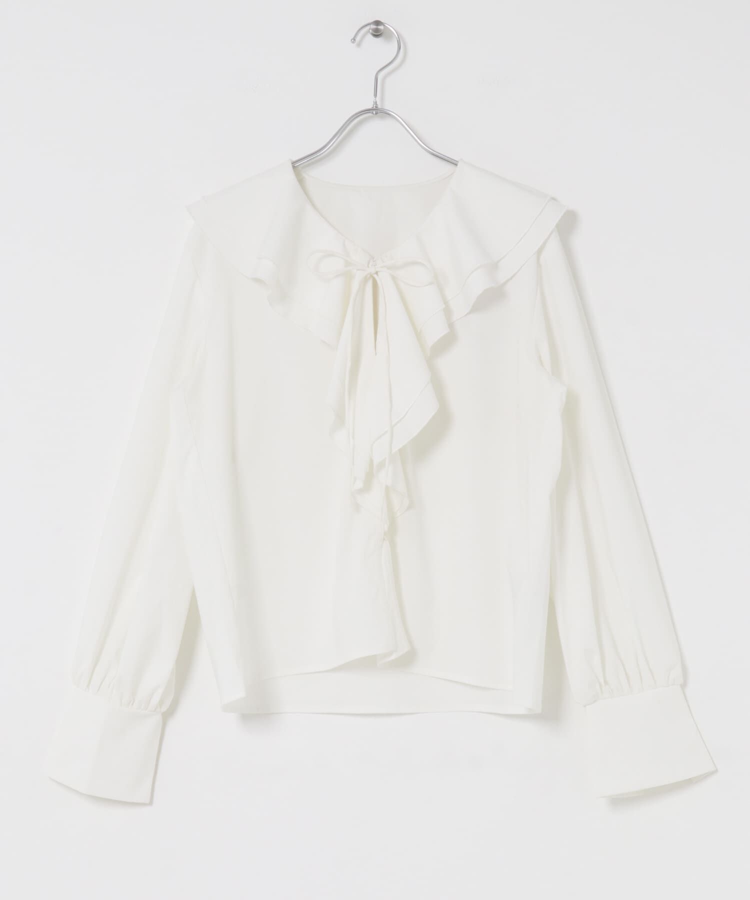 SENSE OF PLACE by URBAN RESEARCH「Vネックラッフルブラウス」|シャツ・ブラウス|