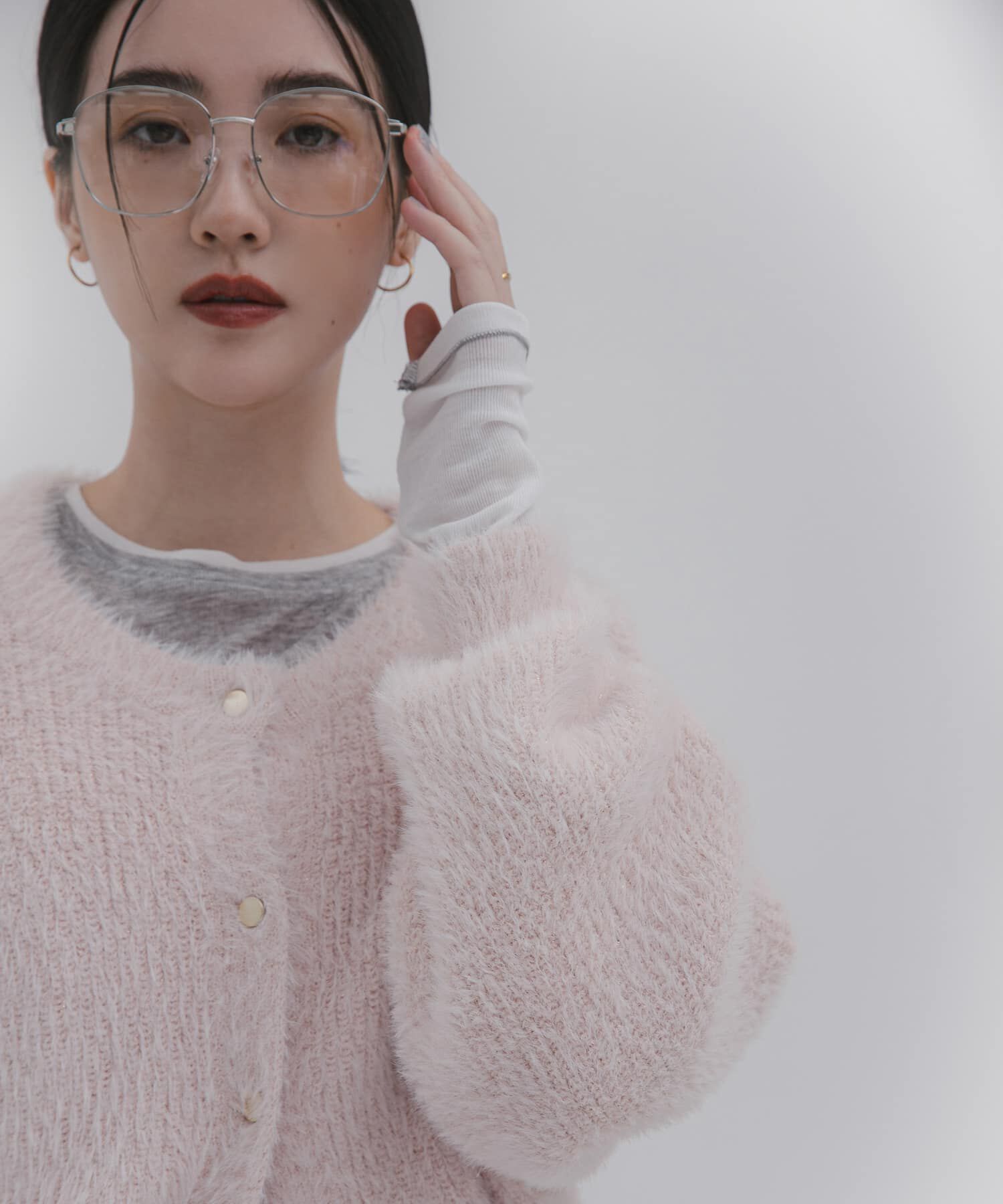 SENSE OF PLACE by URBAN RESEARCH「『一部WEB限定カラー』ラメシャギークロップドカーディガン」|カーディガン|