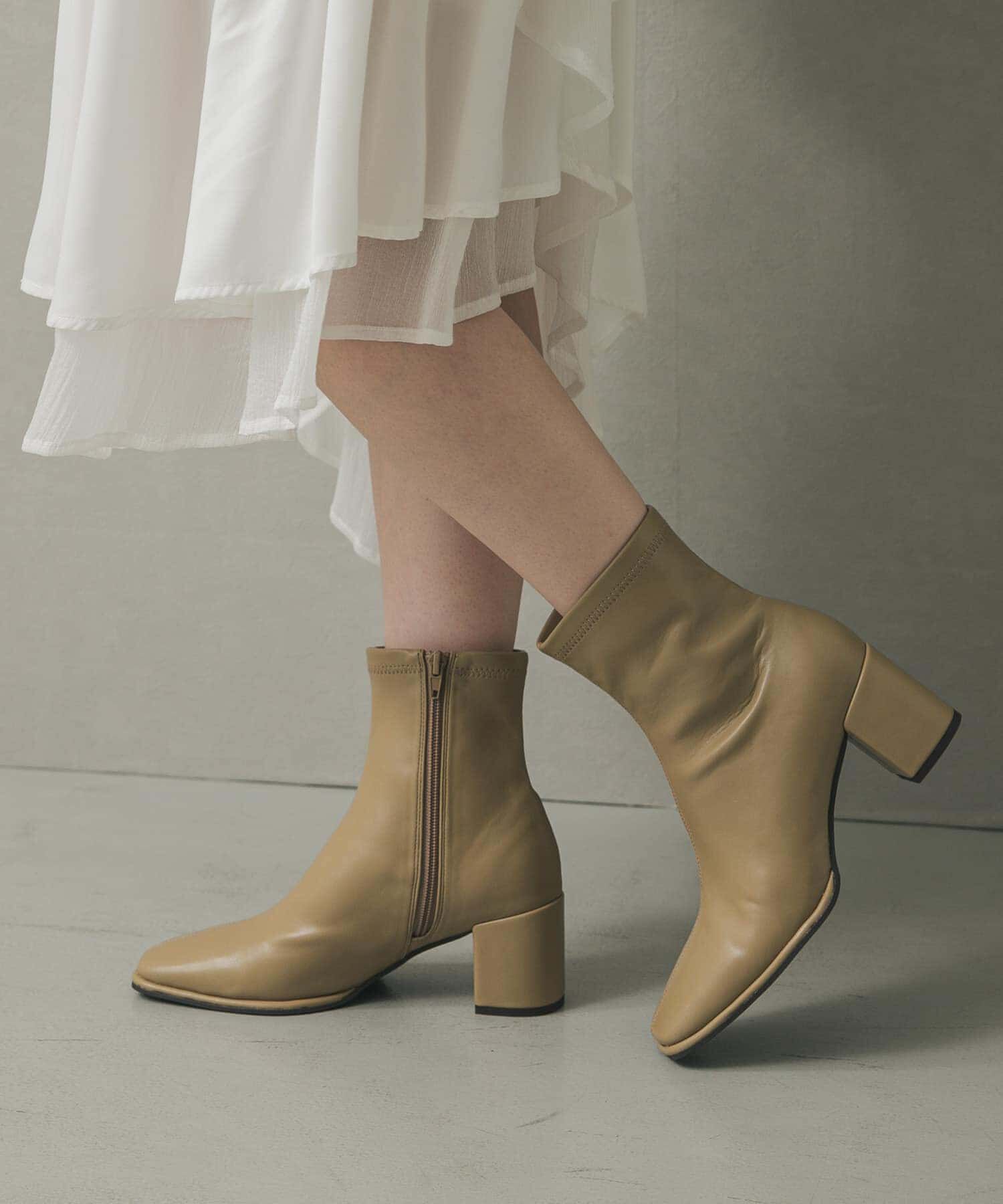 SENSE OF PLACE by URBAN RESEARCH「スクエアトウセンターシームストレッチブーツ」|ショートブーツ|