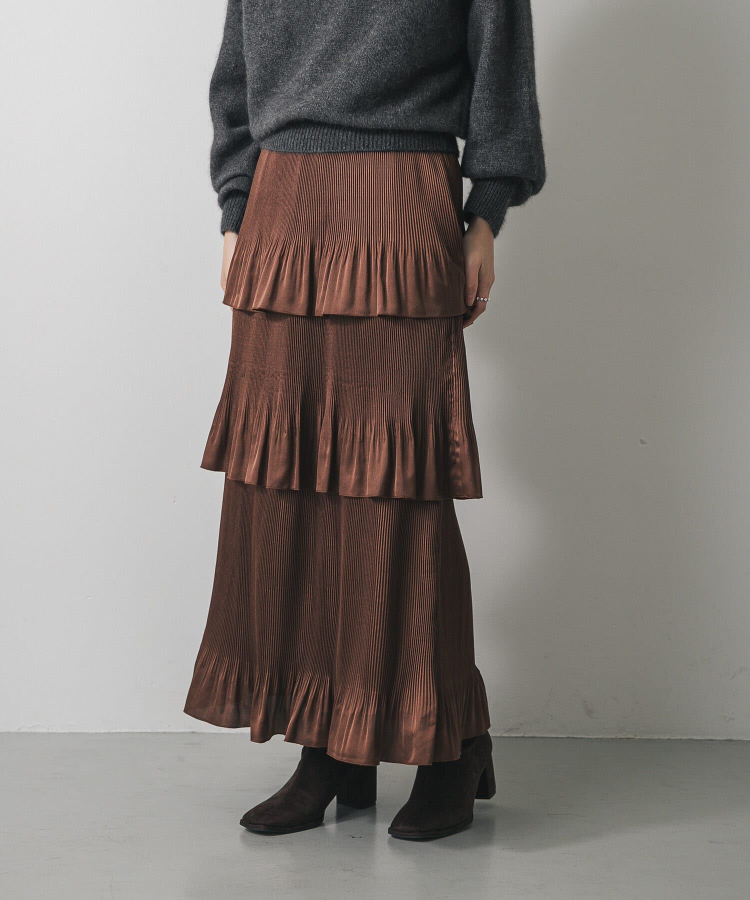 SENSE OF PLACE by URBAN RESEARCH「ティアードプリーツスカート」|スカート|