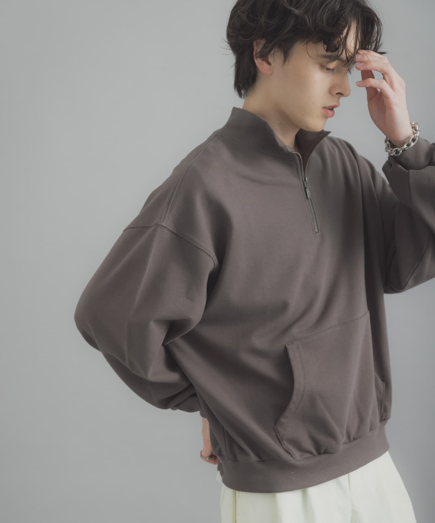 SENSE OF PLACE by URBAN RESEARCH「『洗濯可/撥水/防花粉』SKINProofハーフジップスウェット」|スウェット・ジャージ|