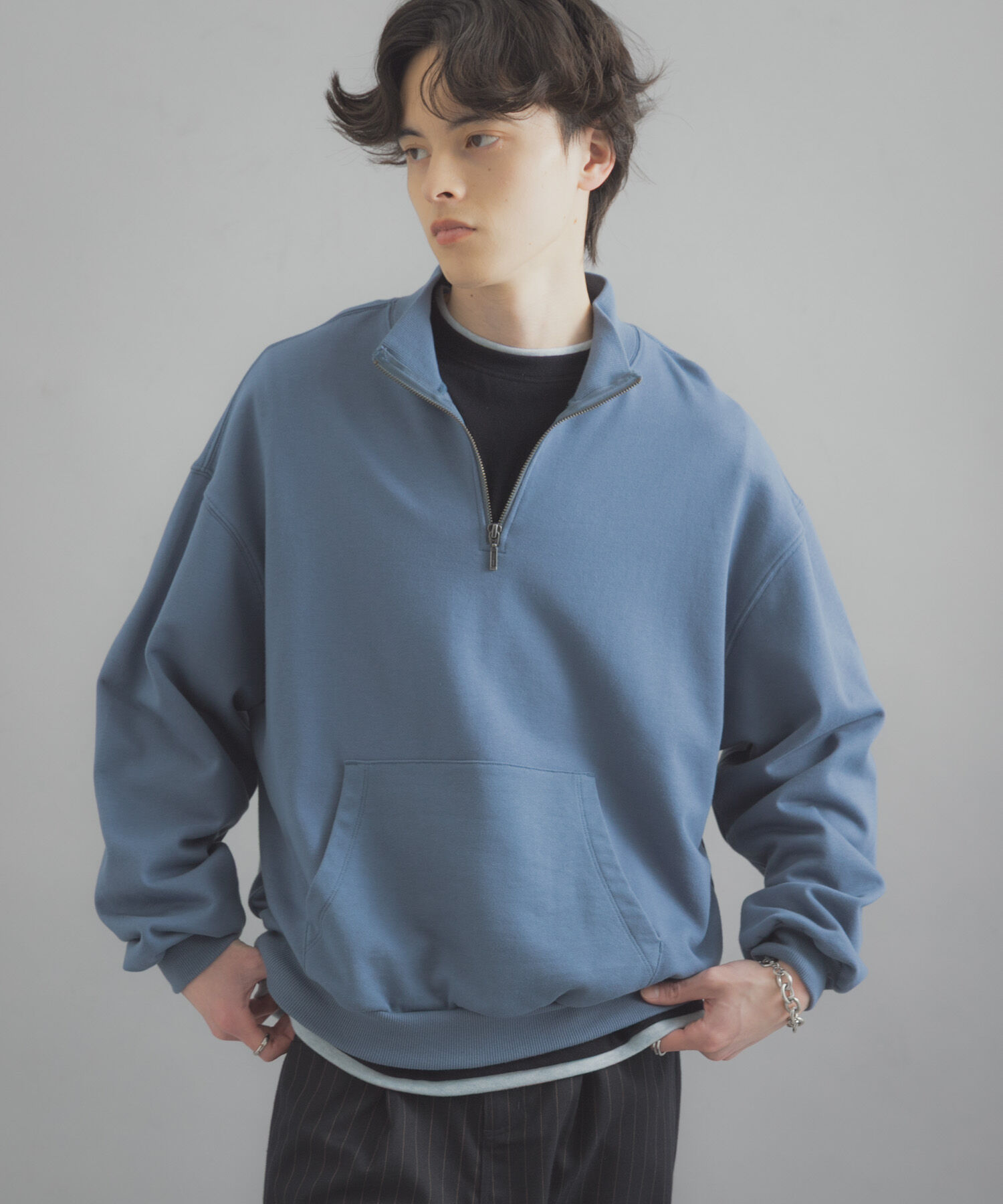 SENSE OF PLACE by URBAN RESEARCH「『洗濯可/撥水/防花粉』SKINProofハーフジップスウェット」|スウェット・ジャージ|