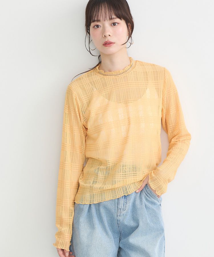 earth music&ecology「シアーチェックプルオーバー」|Tシャツ・カットソー|