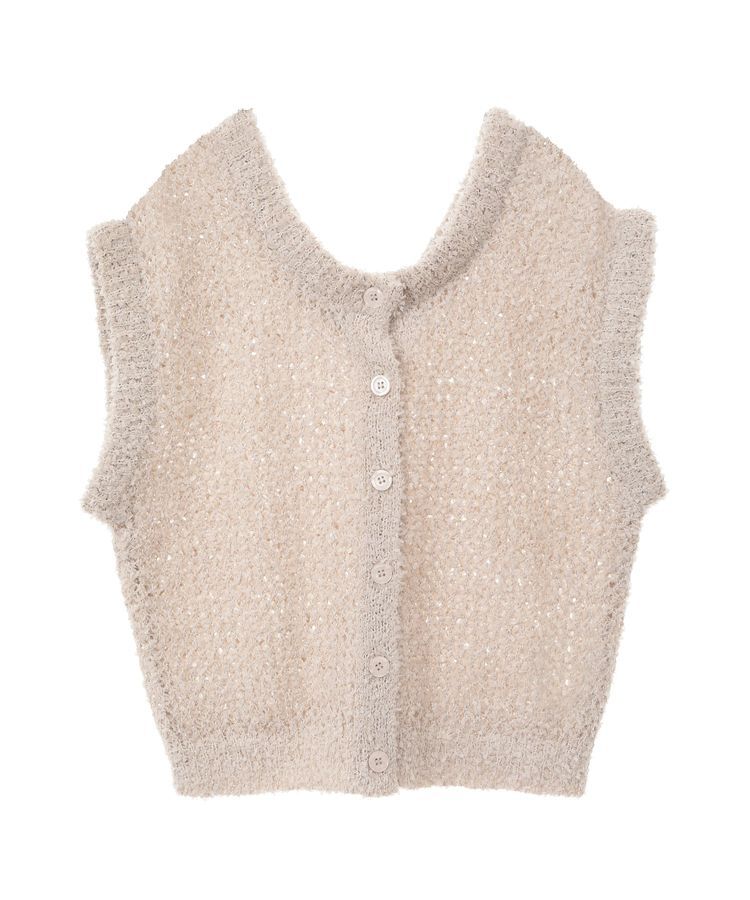 earth music&ecology「ファンシーヤーンベスト」|ベスト・ジレ|