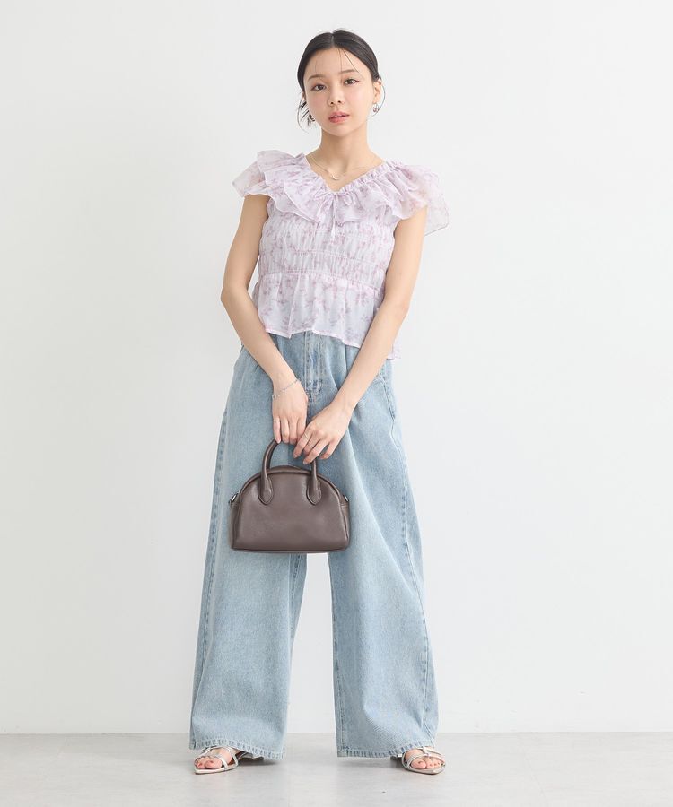 earth music&ecology「ダブルフリルノースリブラウス」|シャツ・ブラウス|