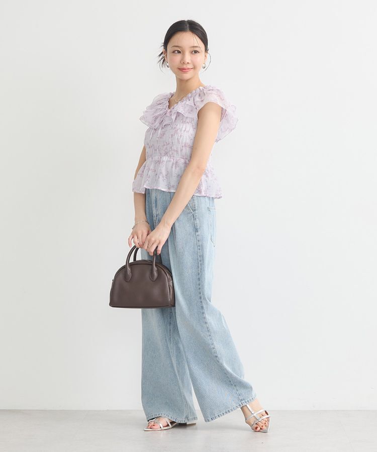 earth music&ecology「ダブルフリルノースリブラウス」|シャツ・ブラウス|