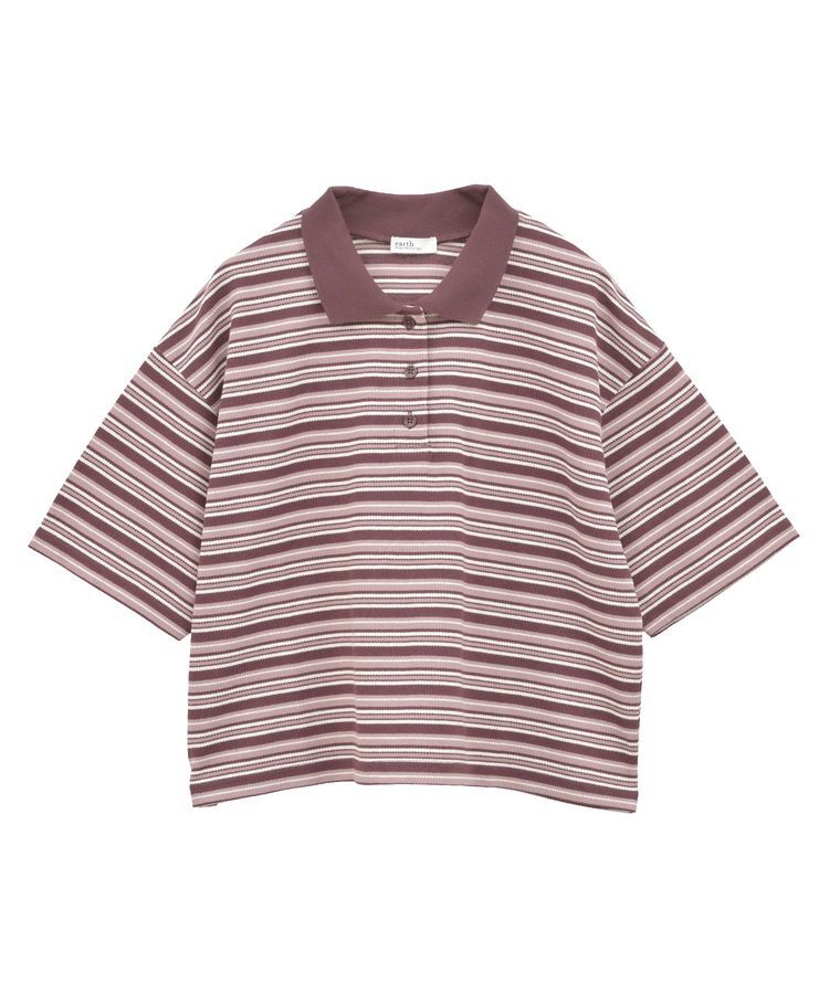 earth music&ecology「レトロボーダーポロシャツ」|Tシャツ・カットソー|