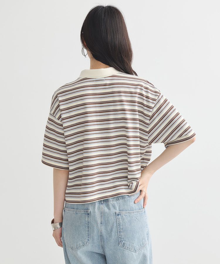 earth music&ecology「レトロボーダーポロシャツ」|Tシャツ・カットソー|