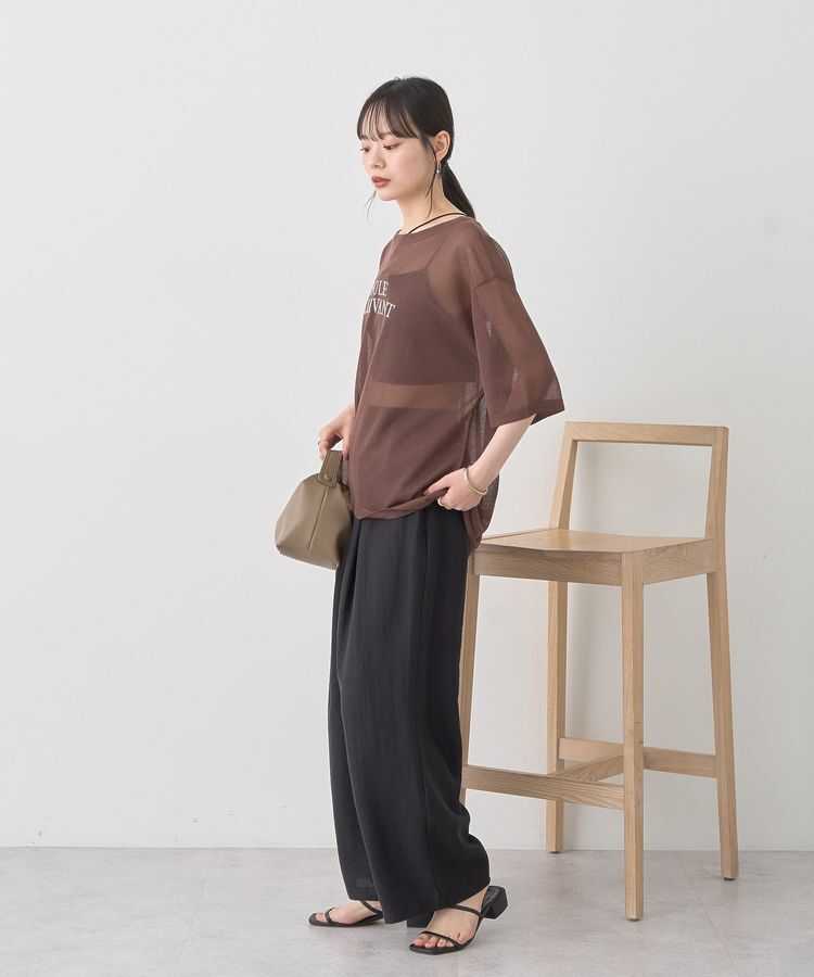 earth music&ecology「ロゴ刺繍シアープルオーバー」|ニット・セーター|