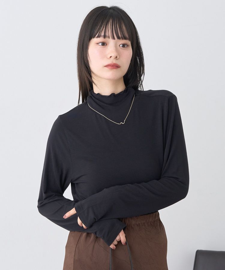 earth music&ecology「あったかフェミニンインナー(シアーハイネック)」|Tシャツ・カットソー|