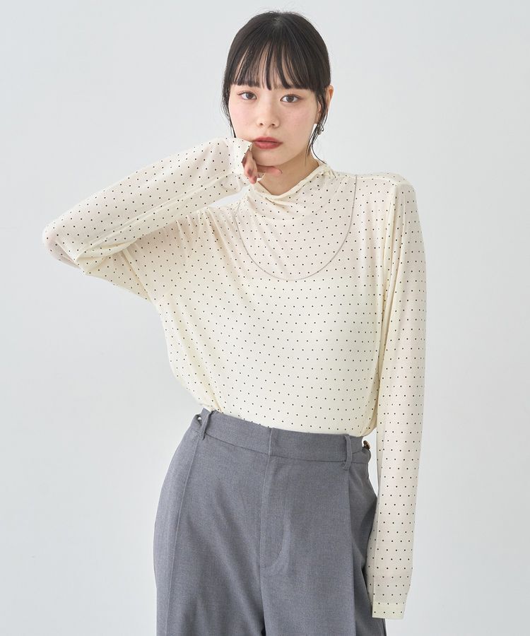 earth music&ecology「あったかフェミニンインナー(シアーハイネック)」|Tシャツ・カットソー|