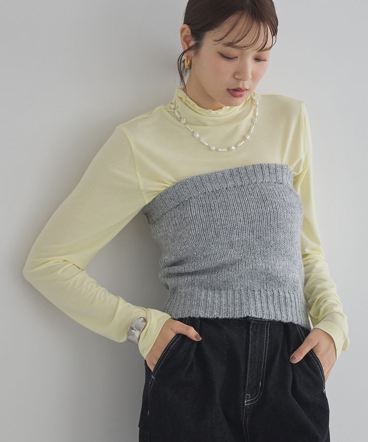 earth music&ecology「あったかフェミニンインナー(シアーハイネック)」|Tシャツ・カットソー|