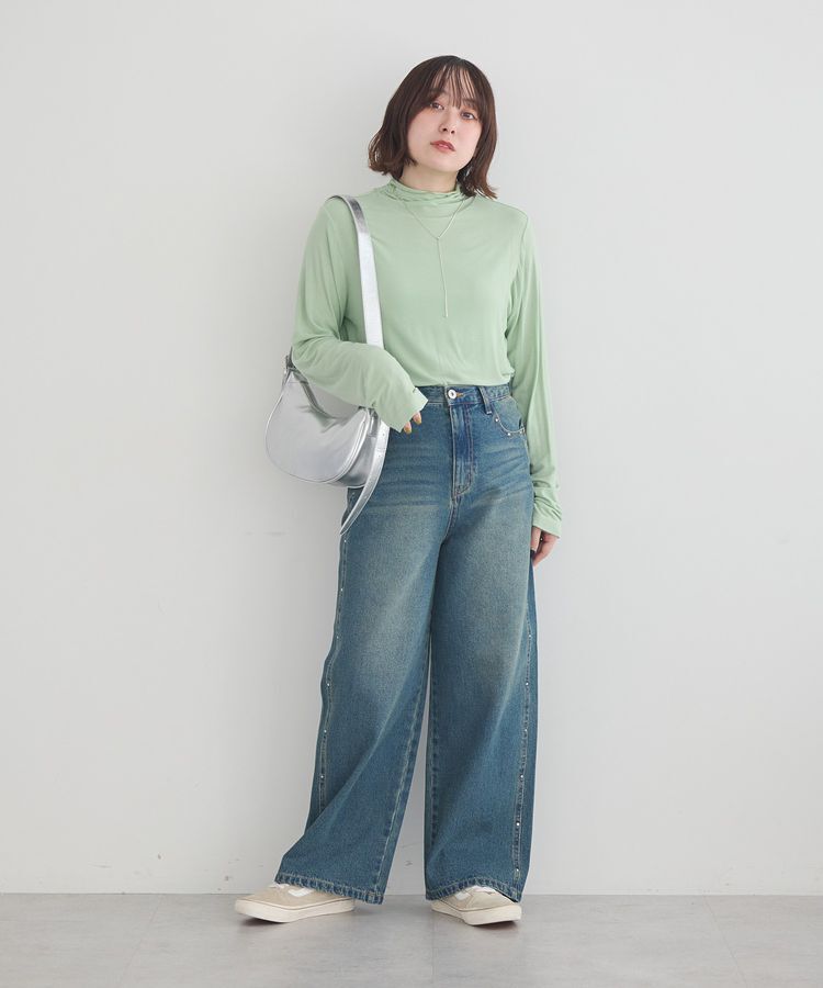 earth music&ecology「あったかフェミニンインナー(シアーハイネック)」|Tシャツ・カットソー|