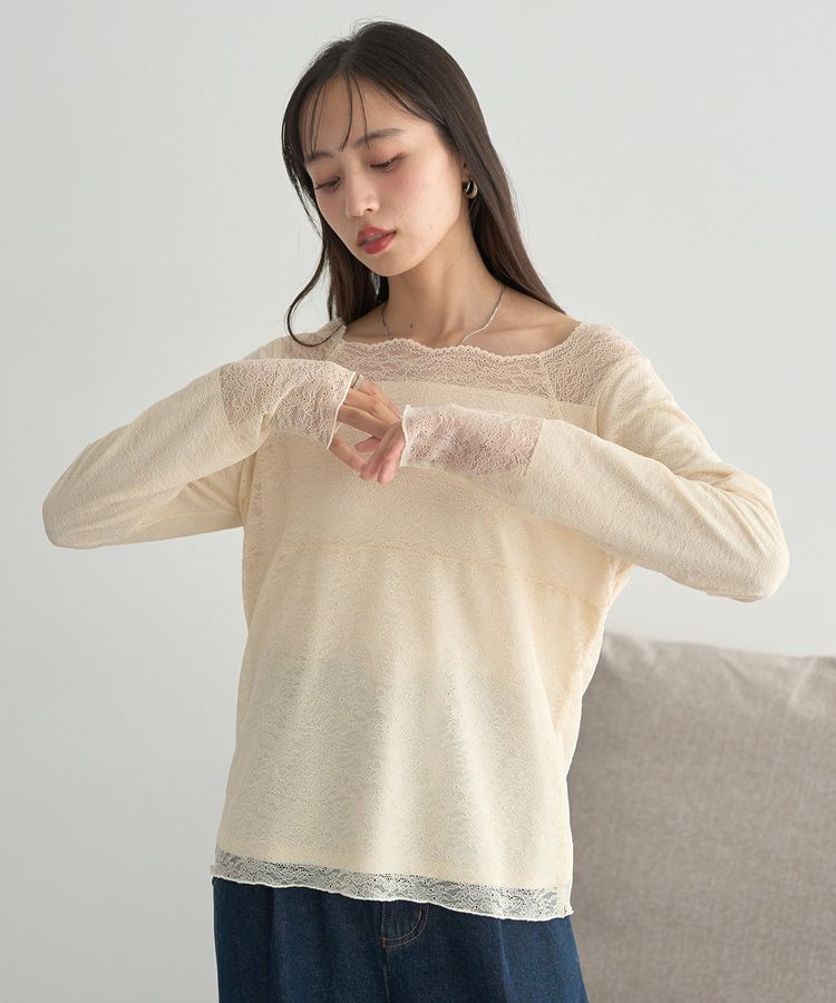 earth music&ecology「あったかフェミニンインナー(2wayネック)」|Tシャツ・カットソー|