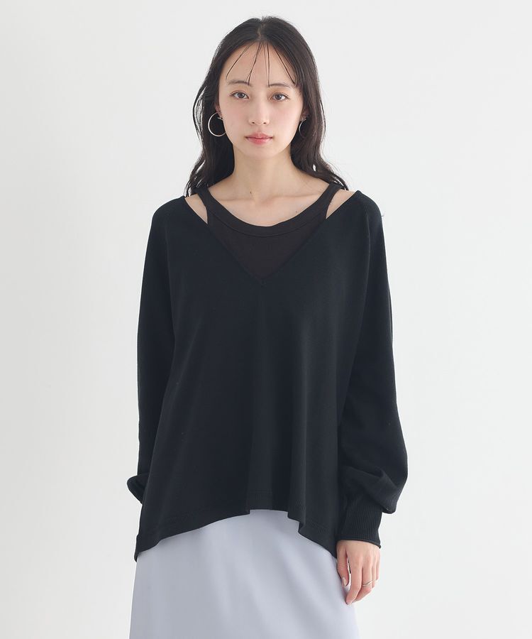 earth music&ecology「ディープVネックプルオーバー」|ニット・セーター|