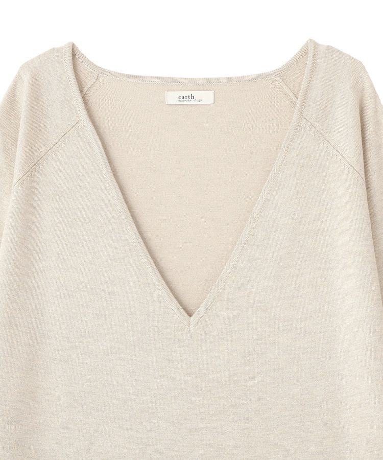 earth music&ecology「ディープVネックプルオーバー」|ニット・セーター|