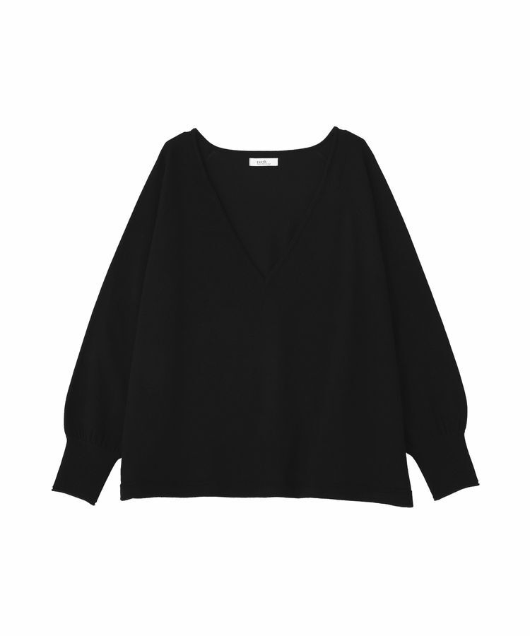 earth music&ecology「ディープVネックプルオーバー」|ニット・セーター|