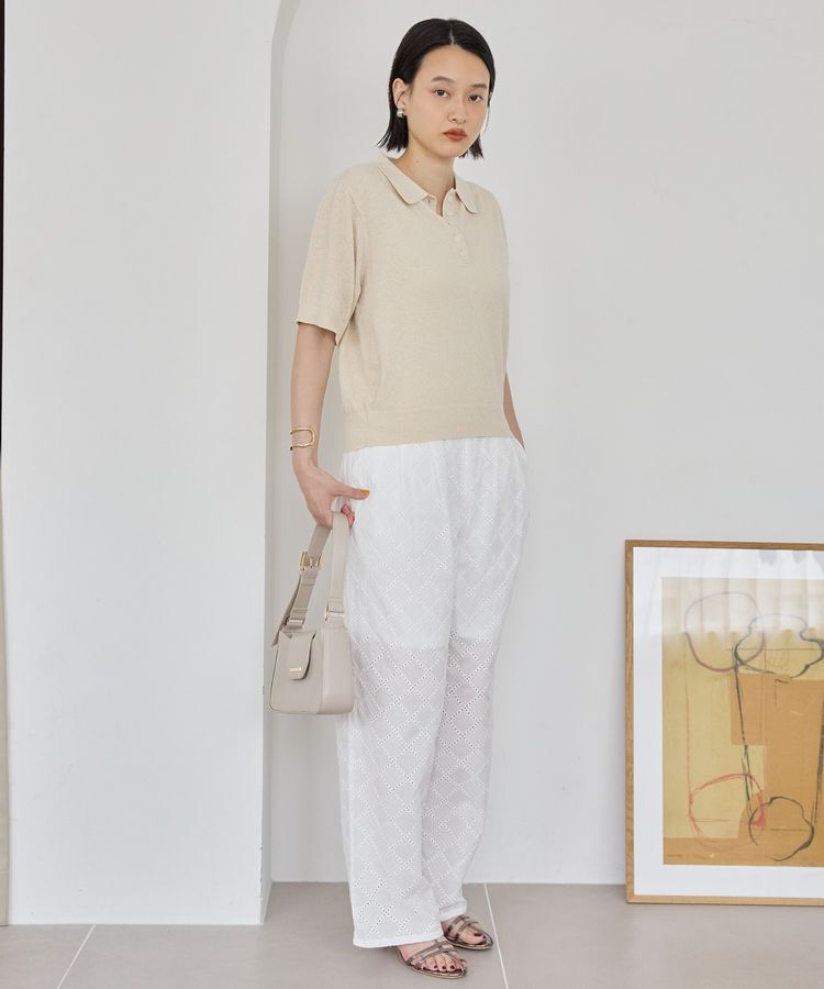 AMERICAN HOLIC「ブークレ半袖ニットトップス」|ニット・セーター|