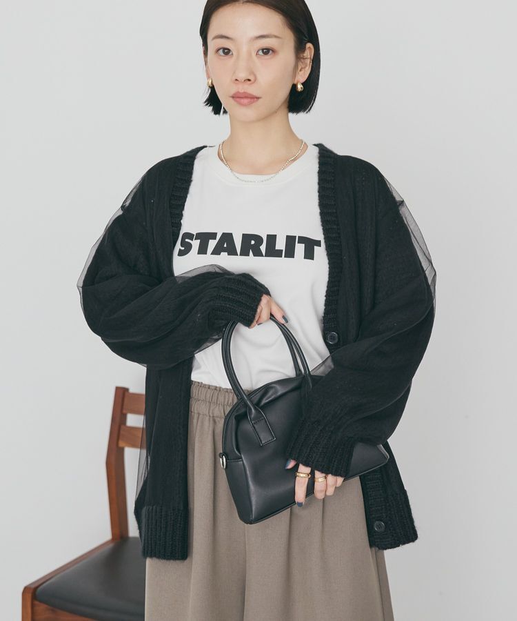 AMERICAN HOLIC「チュールレイヤードカーディガン」|カーディガン|Black