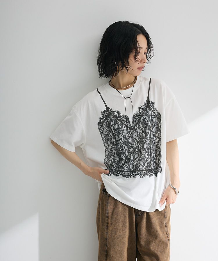 Green Parks「・SUGAR SPOON トロンプルイユTEE」|Tシャツ・カットソー|Off White