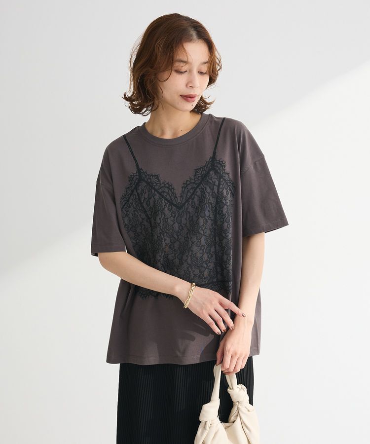 Green Parks「・SUGAR SPOON トロンプルイユTEE」|Tシャツ・カットソー|Charcoal Gray