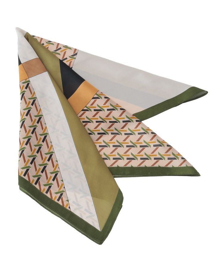 Green Parks「・ジオメトリーパターンスカーフ 70&times;70」|バンダナ・スカーフ|