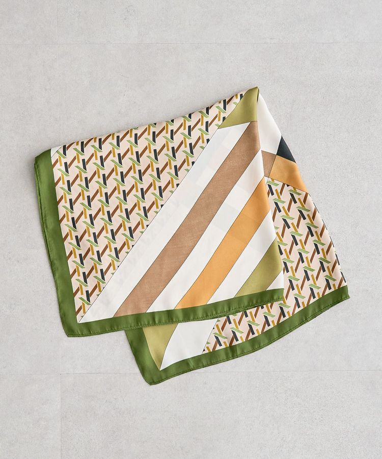 Green Parks「・ジオメトリーパターンスカーフ 70&times;70」|バンダナ・スカーフ|Green