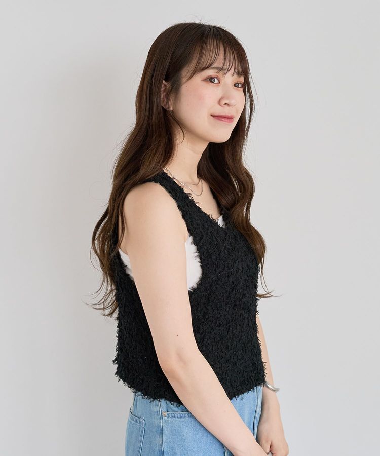 Green Parks「・swing by 2wayチュールヤーンベスト」|ベスト・ジレ|