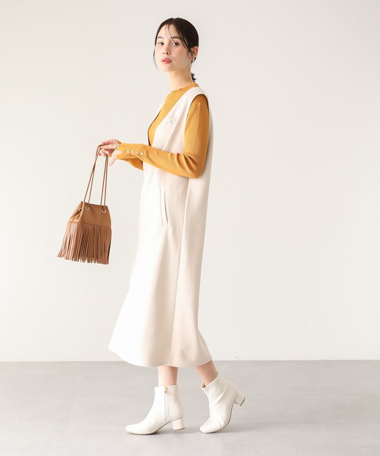 Green Parks「なめらかタッチスウェード調ジャンパースカート」|ジャンパースカート|