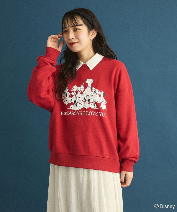 Green Parks「101匹わんちゃん/プリント裏毛スウェット」|スウェット・ジャージ|Red