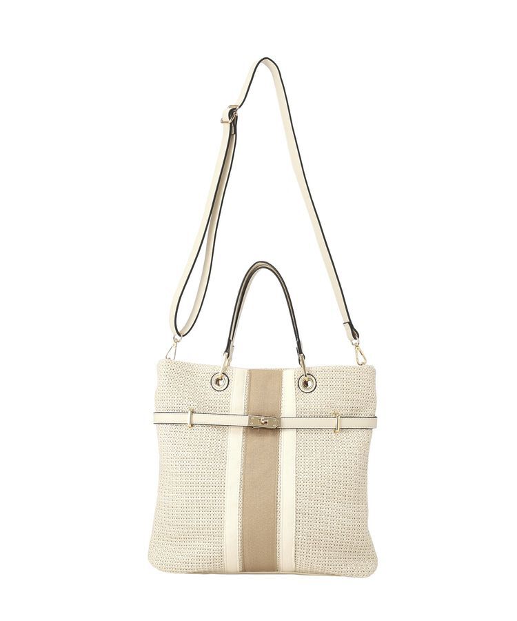 YECCA VECCA「【A4対応】2wayライントートバッグ」|トートバッグ|