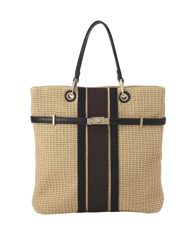 YECCA VECCA「【A4対応】2wayライントートバッグ」|トートバッグ|