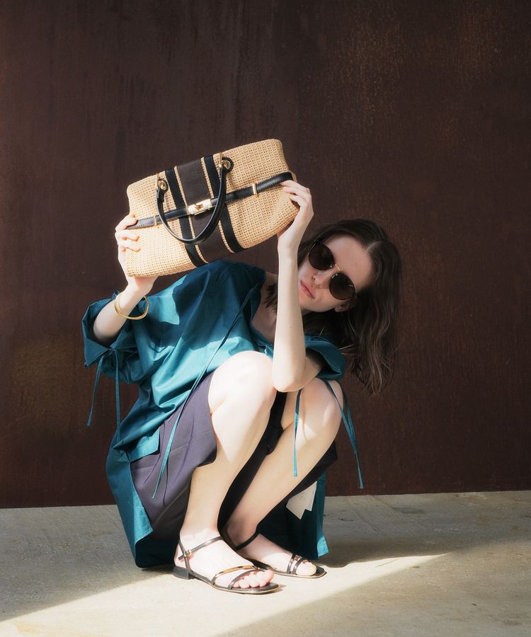 YECCA VECCA「【A4対応】2wayライントートバッグ」|トートバッグ|