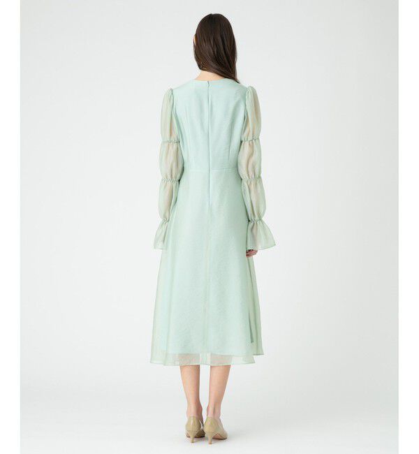 LOULOU WILLOUGHBY「【LOULOU WILLOUGHBY】ギャザーシフォンスリーブワンピース」|ワンピース|