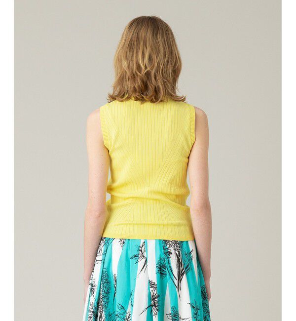 LOULOU WILLOUGHBY「【LOULOU WILLOUGHBY】リブキリカエモックネックプルオーバー」|ニット・セーター|