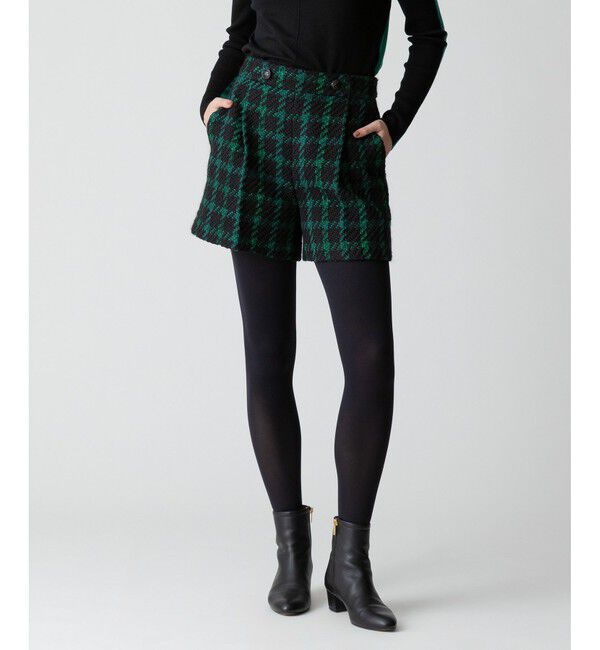 allureville「ジオリカチェックショートパンツ」|その他|グリーン系