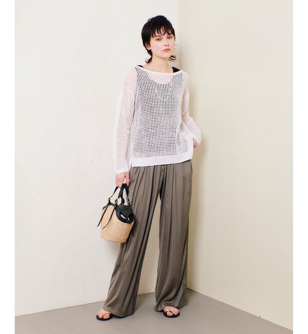 allureville「リネンコードメッシュプルオーバー」|ニット・セーター|