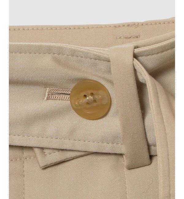 allureville「サテンストレッチベルテッドパンツ」|チノ|