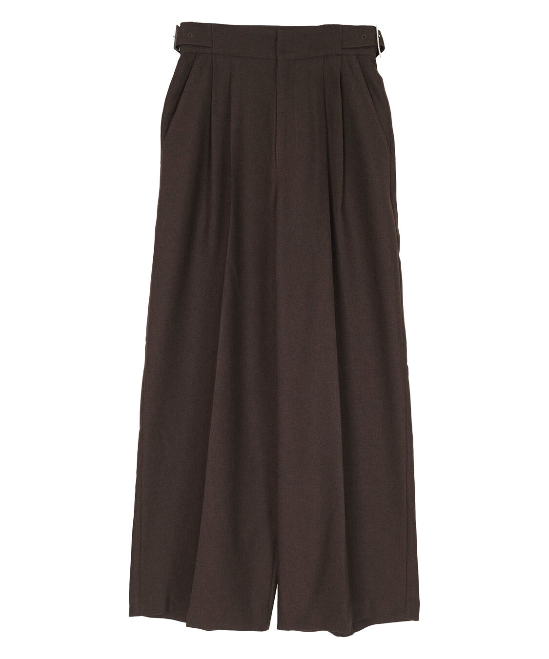 ur's「リネンライクサイドベルトデザインタックワイドパンツ」|スラックス|