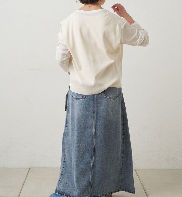  「【手洗い可能】ミラノリブニットジレベスト」|ニット・セーター|