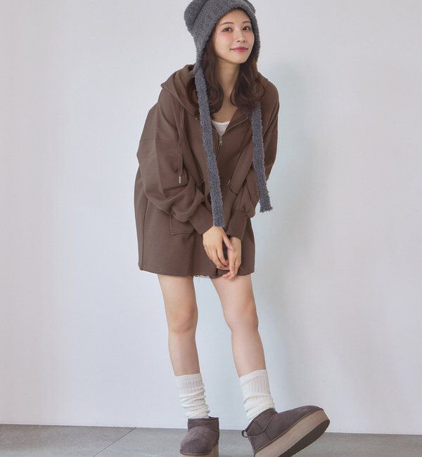  「【WEB限定】ビッグシルエットジップパーカー／裏毛」|プルオーバー|