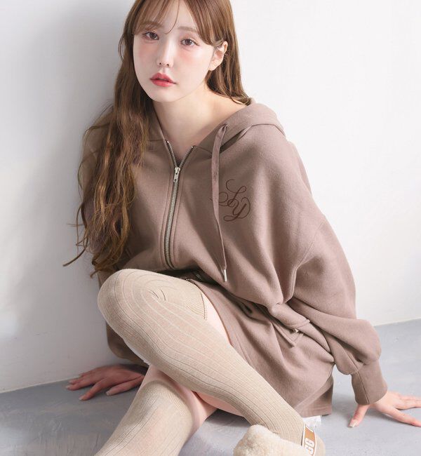  「【WEB限定】ビッグシルエットジップパーカー／裏毛」|プルオーバー|