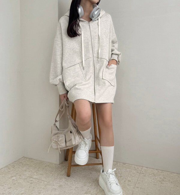  「【WEB限定】ビッグシルエットジップパーカー／裏毛」|プルオーバー|