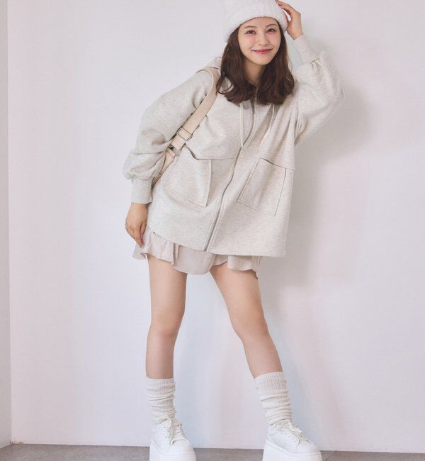  「【WEB限定】ビッグシルエットジップパーカー／裏毛」|プルオーバー|