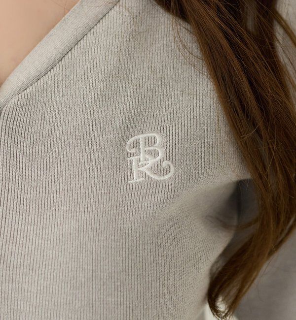  「ロゴ刺繍入りバルーントップス」|ニット・セーター|