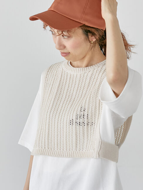 Lugnoncure「メッシュ編みベスト」|ニット・セーター|